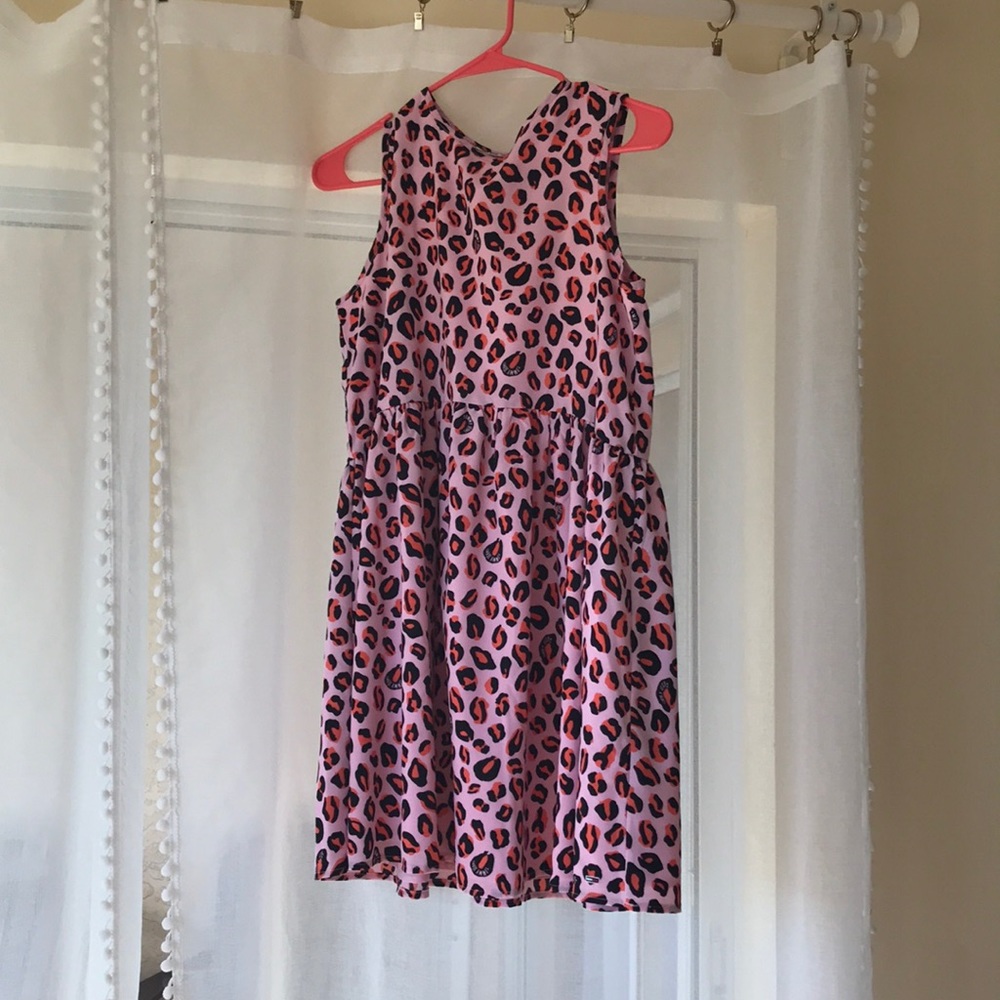 Tommy Jeans pink leopard dress